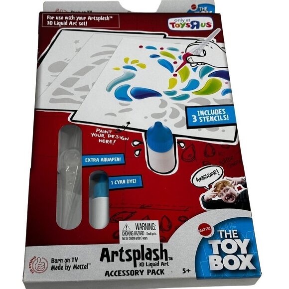 Toys R US Exclusive MATTEL THE TOY BOX ARTSPLASH 3D LIQUID ART ACCESSORY PACK - Picture 1 of 12
